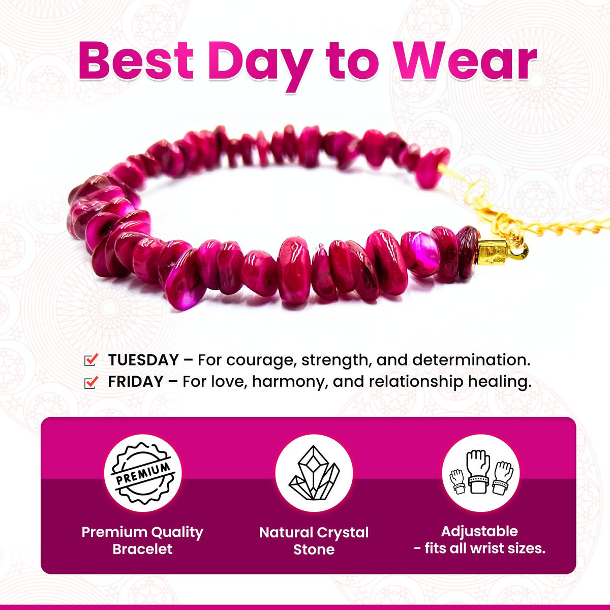 Rhodolite Garnet Chips Bracelet