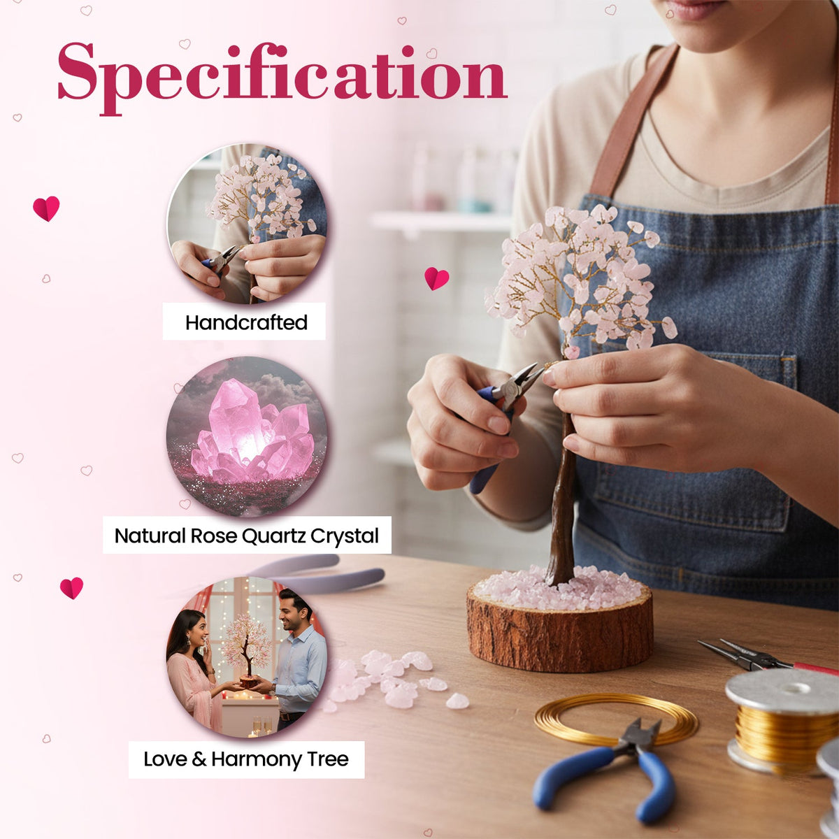Rose Quartz Tree - 200 Beads