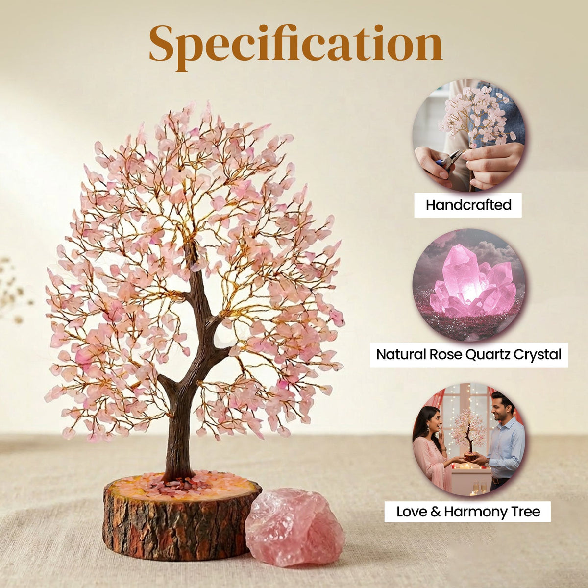Rose Quartz Tree - 300 Beads