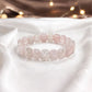 Rose Quartz Oval Shape Diamond Cut Bracelet