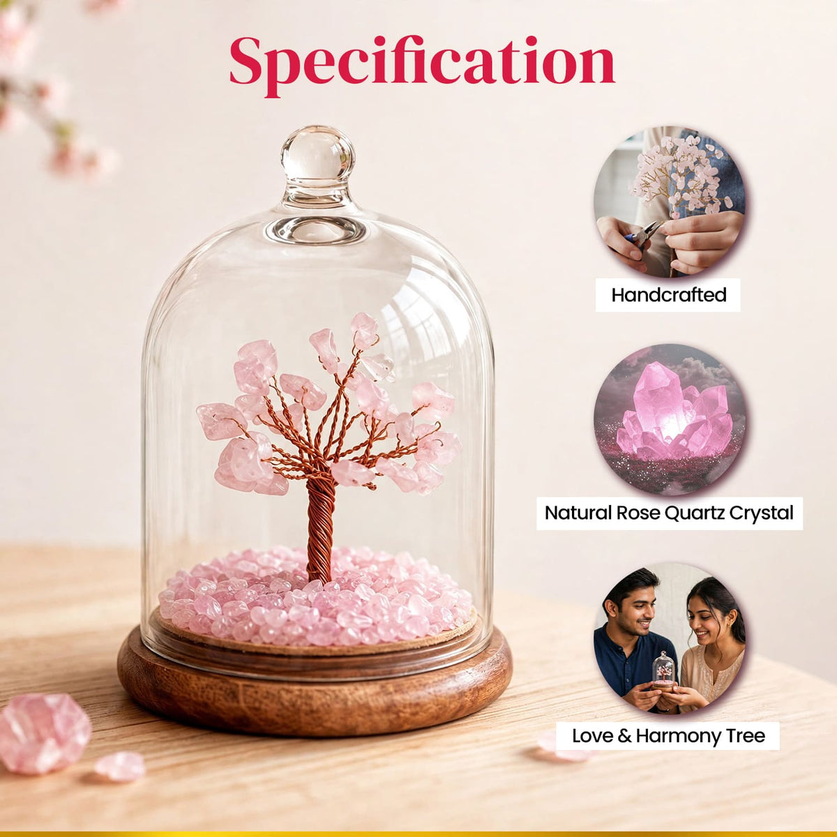 Rose Quartz Dome Tree