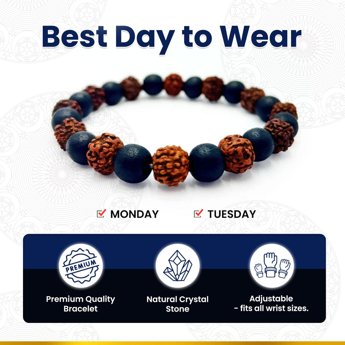 Rudraksha Karungali Bracelet