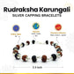 Rudraksha Karungali Silver Capping Bracelets