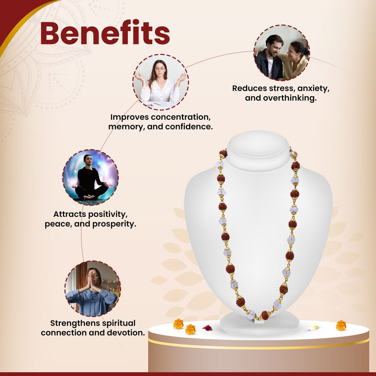 Rudraksha Sphatik Mala