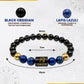Sagittarius (धनु राशि) Zodiac Black Obsidian & Lapis Lazuli Crystal Bracelet