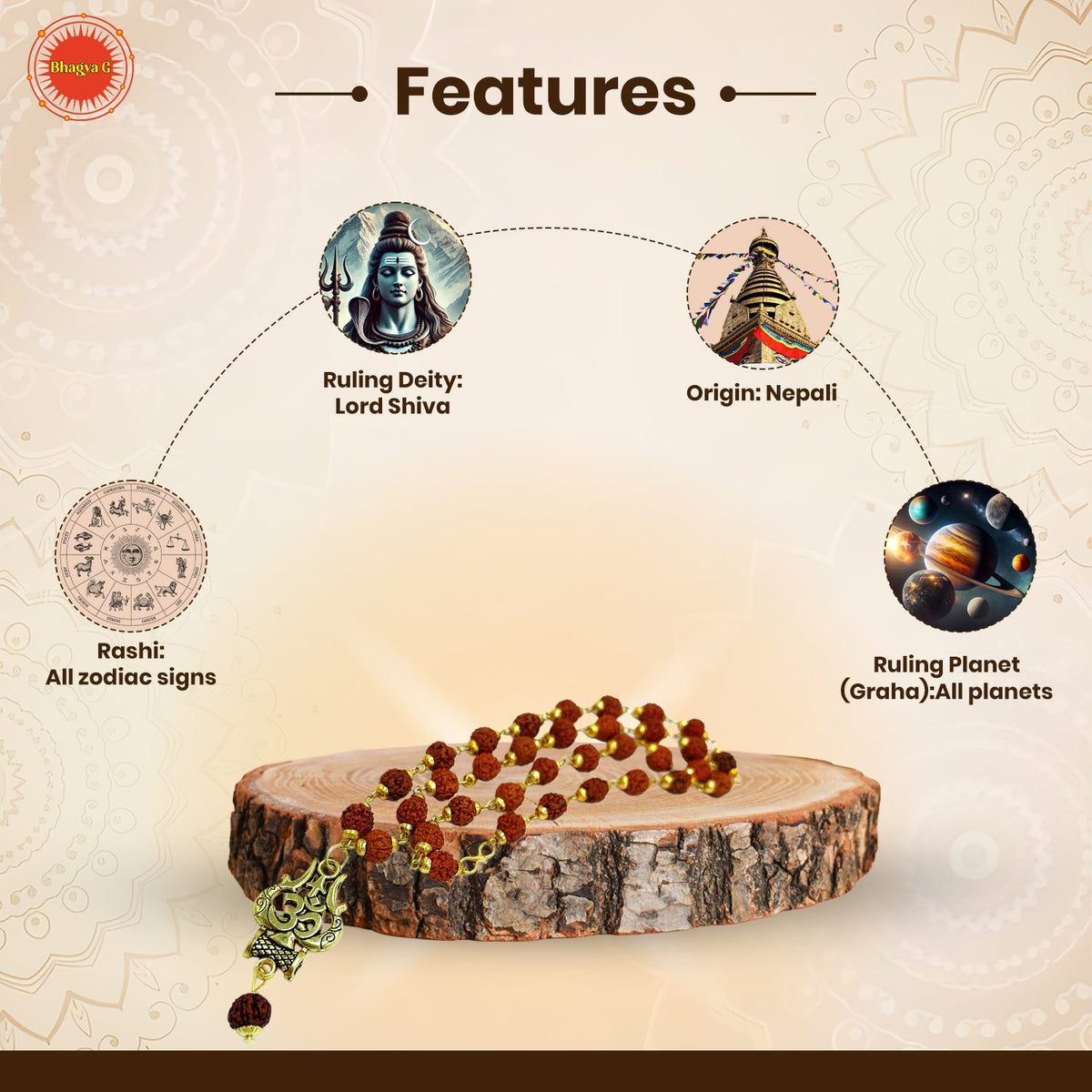 Shiv Om Trishul Mala