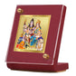 Diviniti 24K Gold Plated Shiv Parivar For Car Dashboard, Home Decor & Worship (7 x 9 CM)