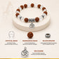 Sphatik Rudraksha OM Charm Bracelet