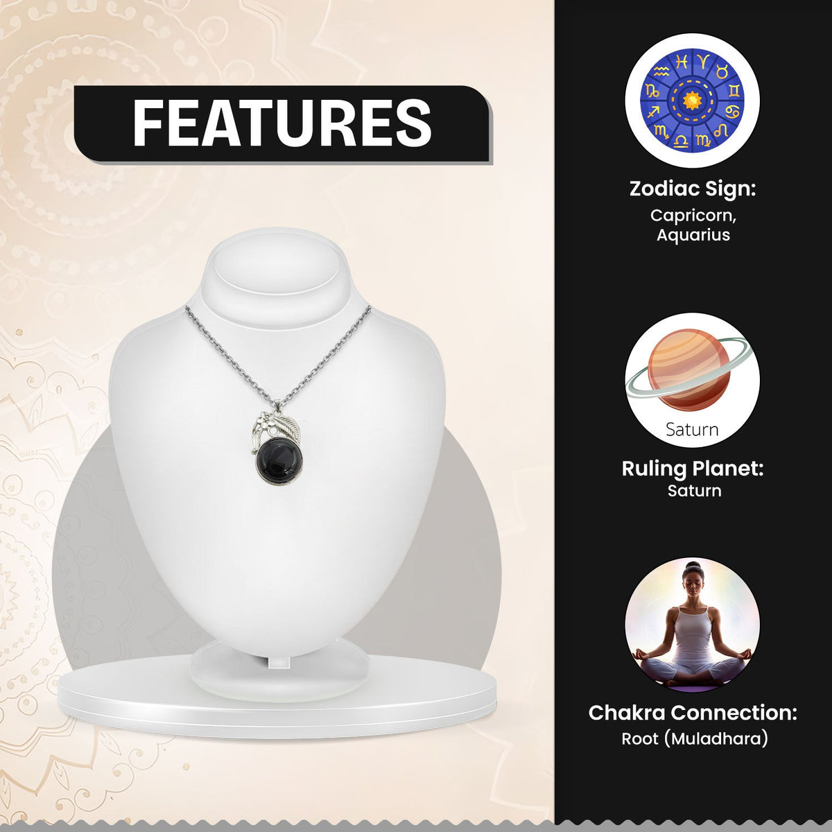 Sulemani Hakik Crystal Round Pendant