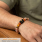 Taurus (वृषभ राशि) Zodiac Sunstone & Carnelian Crystal Bracelet