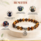 Tiger Eye OM Charm Bracelet