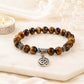 Tiger Eye OM Charm Bracelet