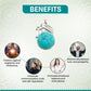 Turquoise Crystal Round Pendant
