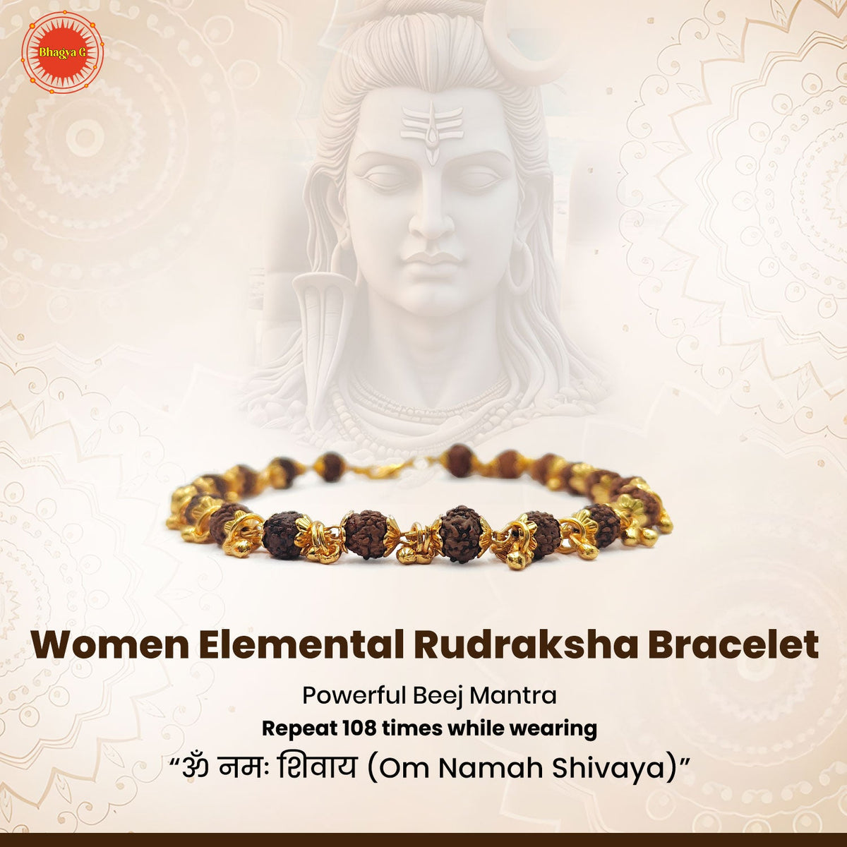 Women Elemental Rudraksha Bracelet