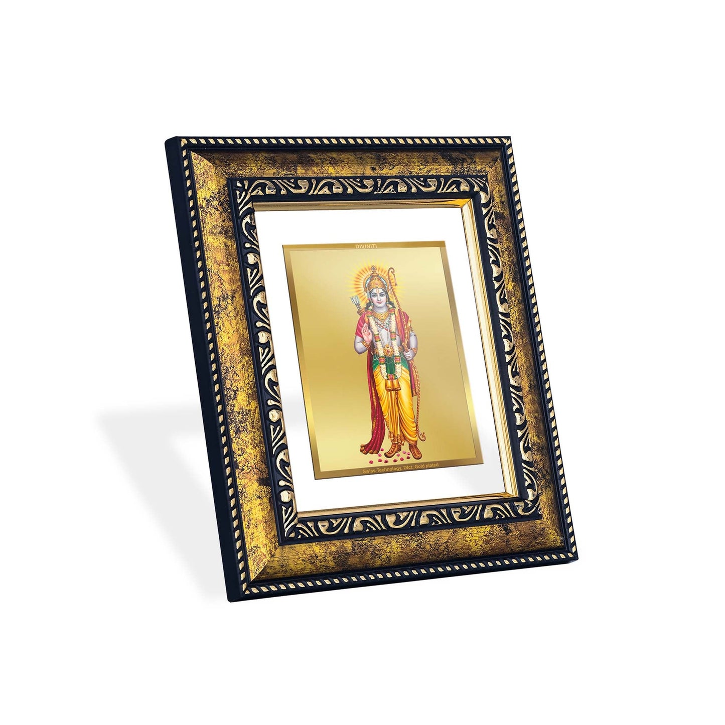 DIVINITI Ram Gold Plated Wall Photo Frame, Table Decor| DG Frame 113 Size 2 and 24K Gold Plated Foil (23.5 CM X 19.5 CM)