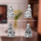 Diviniti 999 Silver Plated Buddha Idol for Home Decor Showpiece (14 X 7.5 CM)