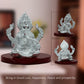 Diviniti 999 Silver Plated Lord Ganesha Idol for Home Decor Showpiece (8X6.5CM)