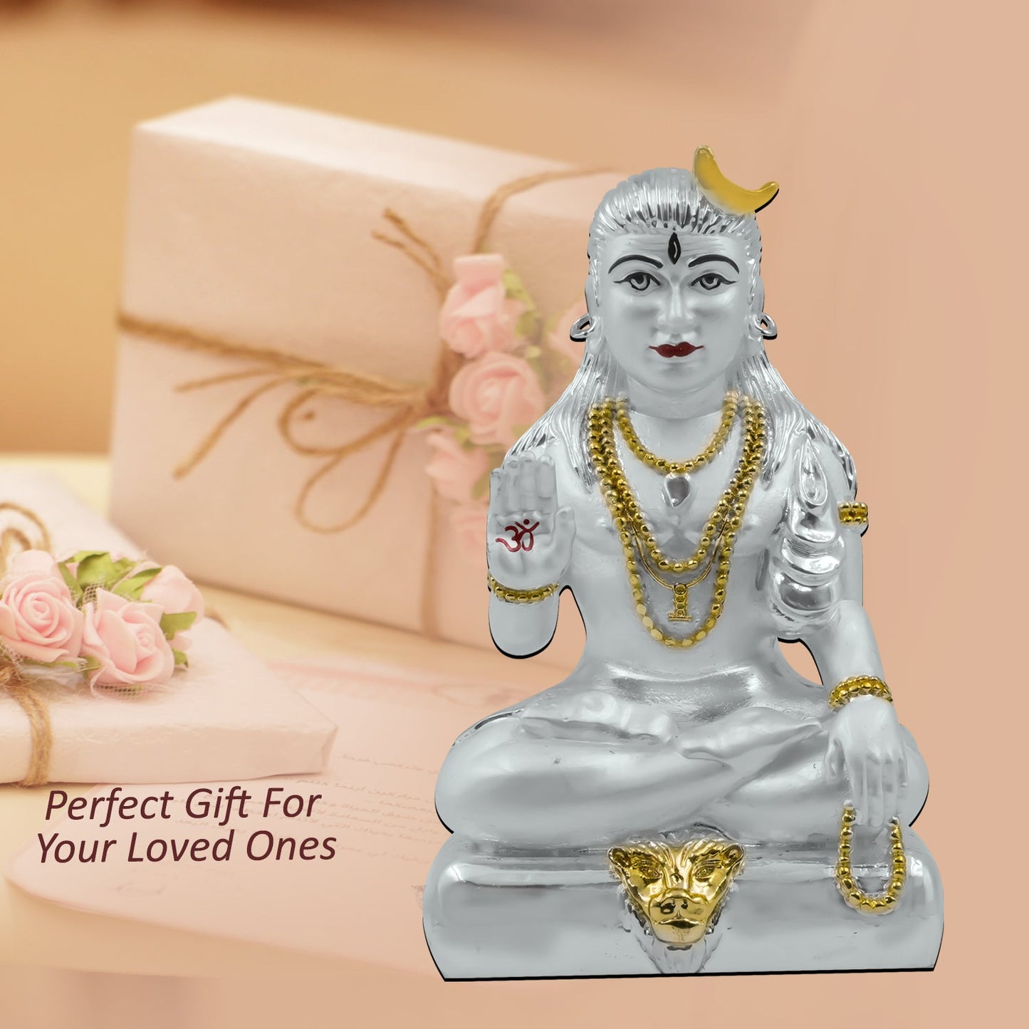 Diviniti 999 Silver Plated Baba Gorakhnath Idol for Home Decor Showpiece (10X6CM)