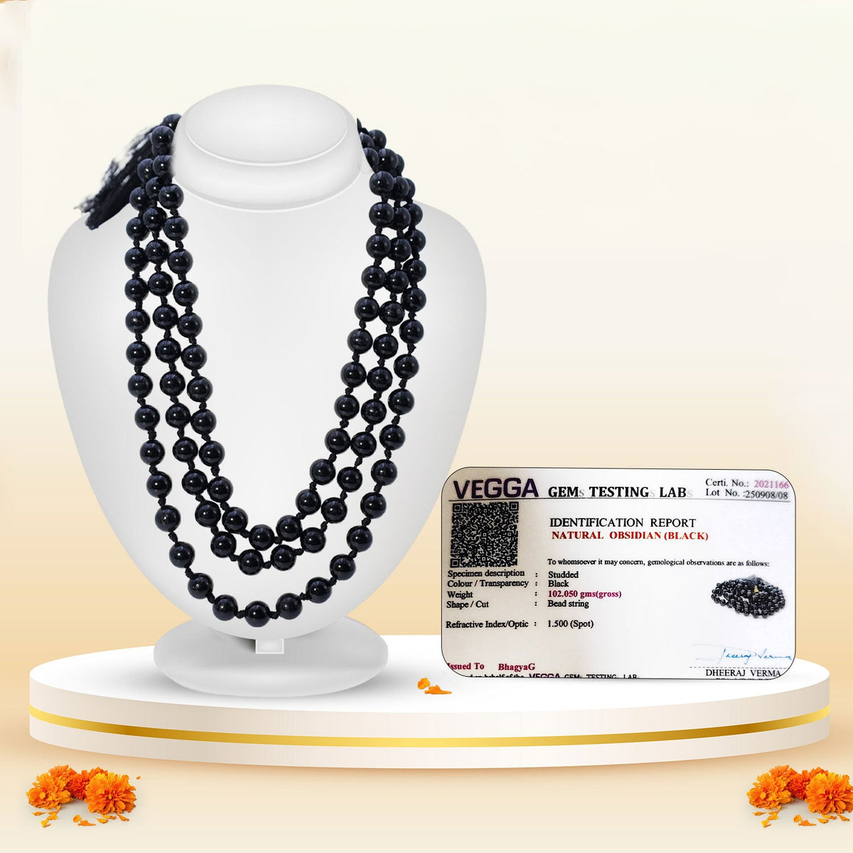 Black Obsidian Mala