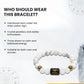 Cancer (कर्क राशि) Zodiac Howlite & Milky Quartz Crystal Bracelet