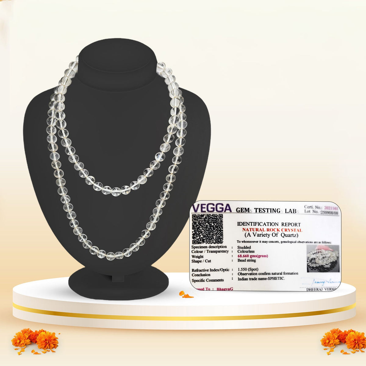 Clear Quartz Mala