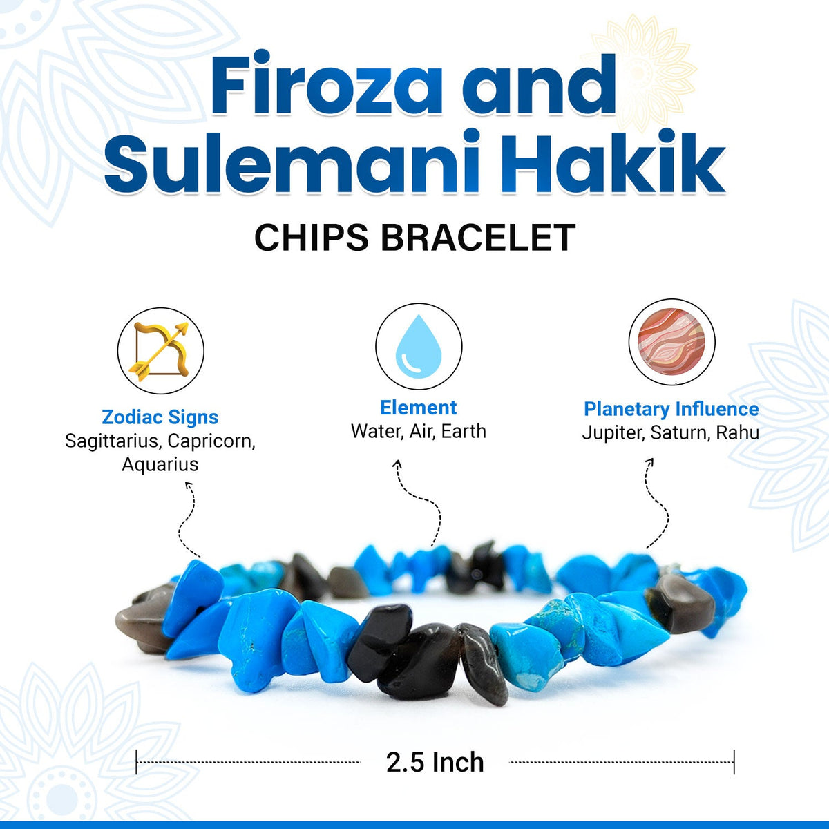 Firoza and Sulemani Hakik Chips Bracelet