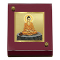 Diviniti 24K Gold Plated Buddha Frame For Car Dashboard, Home Decor, Table Top, Gift (5.5 x 6.5 CM)