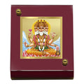 Diviniti 24K Gold Plated Brahma Frame For Car Dashboard, Home Decor Showpiece, Puja (5.5 x 6.5 CM)