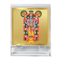 Diviniti 24K Gold Plated Guruvayurappan Frame For Car Dashboard, Home Decor, Puja, Gift (5.8 x 4.8 CM)