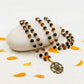 Gold Plated Rudraksha Karungali Mala with Hanuman Pendant