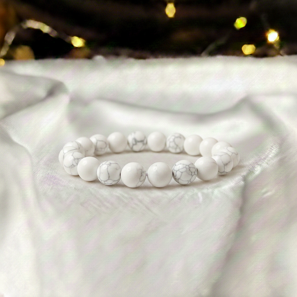 Howlite Bracelet For Calming Effect-(8mm)