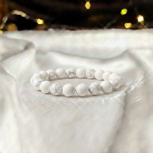 Howlite Bracelet For Calming Effect-(8mm)