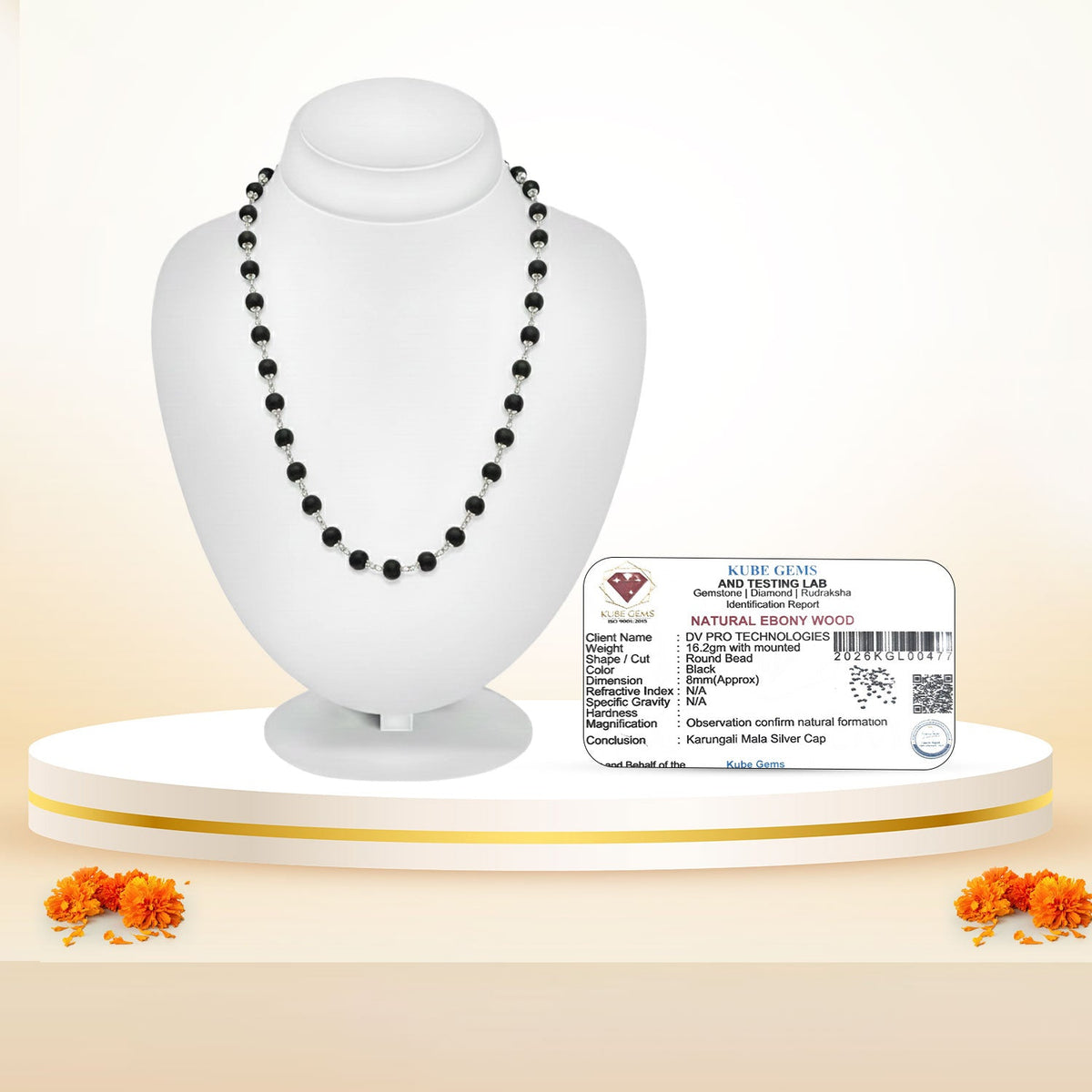 Karungali Silver Capping Mala
