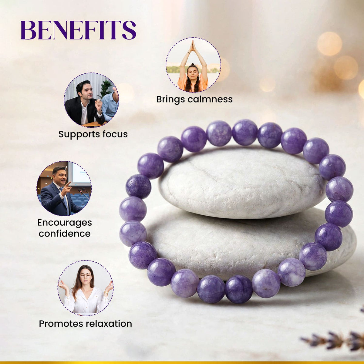 Lepidolite New Crystal Bracelet