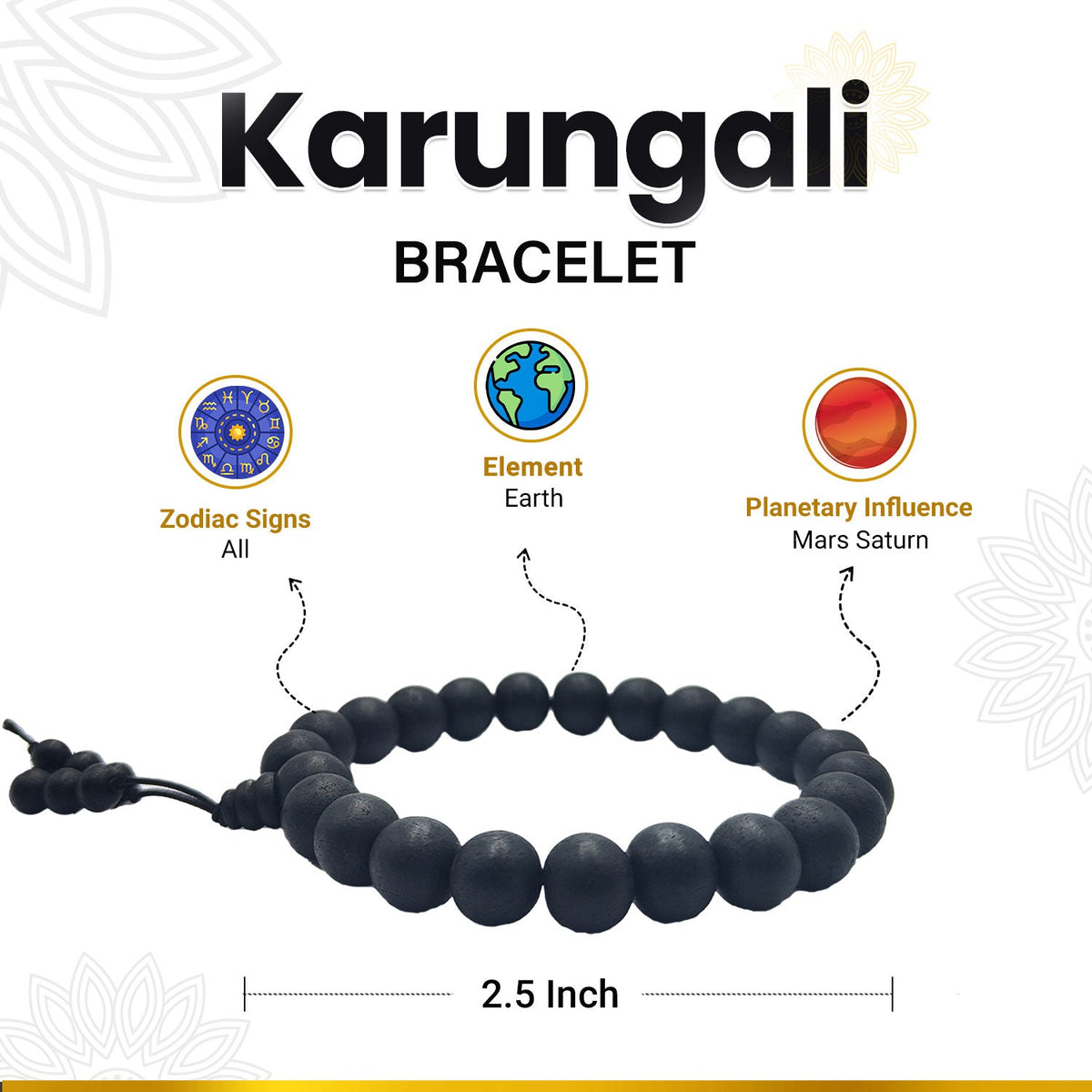 Karungali Bracelet Big Beads (10mm)