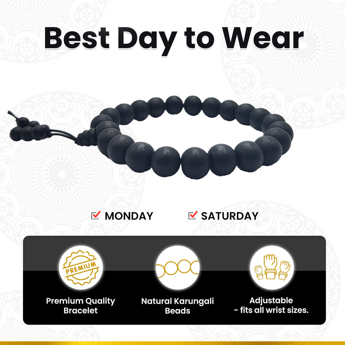 Karungali Bracelet Big Beads (10mm)