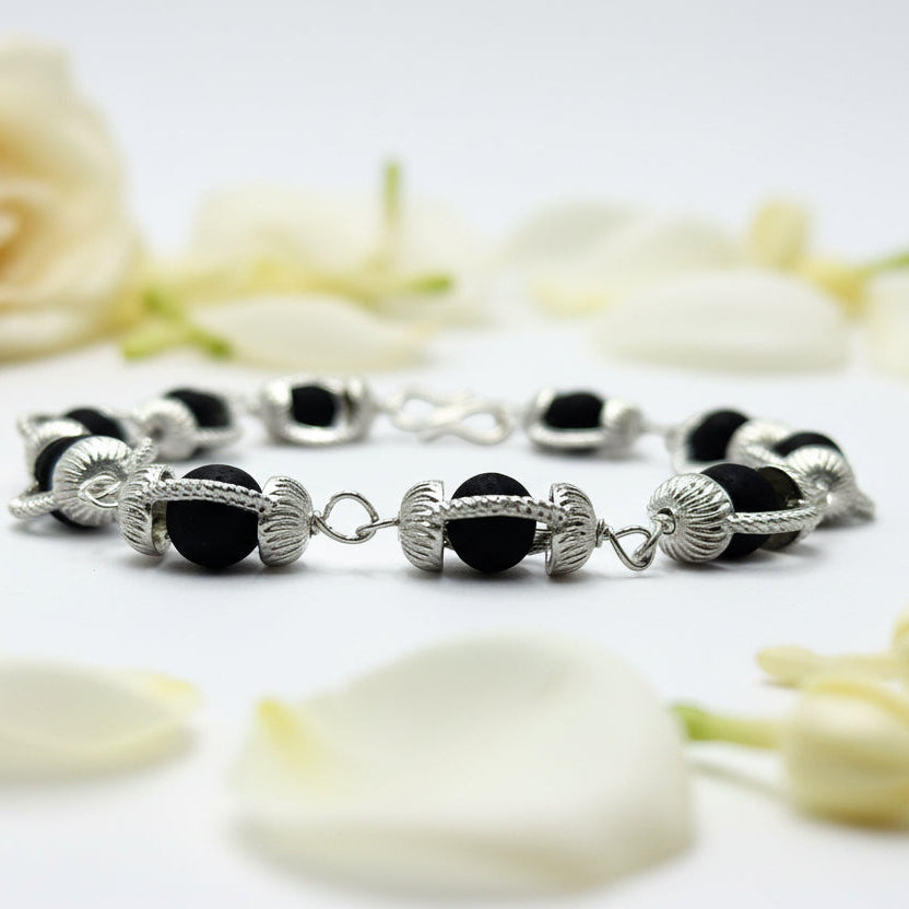 Original Karungali Bracelet With Silver Cap