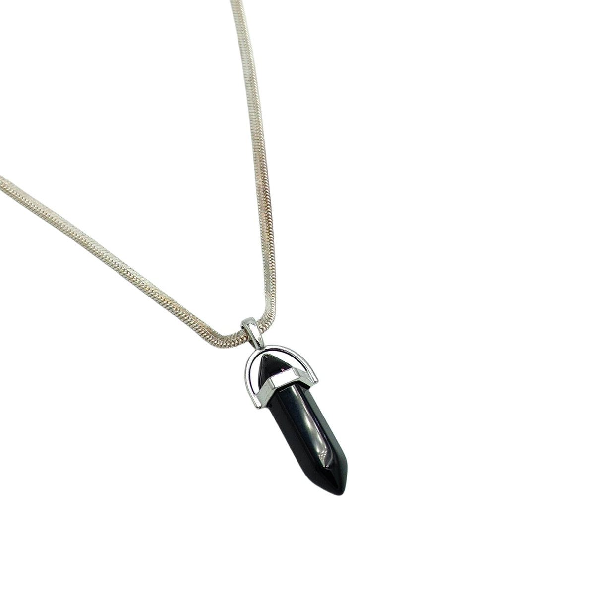Black Obsidian Crystal Pendant