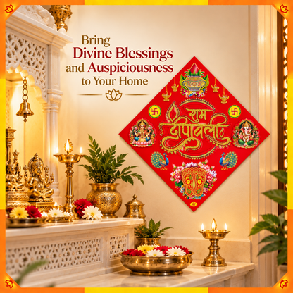 Shubh Deepawali Charan Decorative Sticker | Lakshmi Charan Diwali Door & Entrance Décor