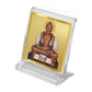 Diviniti 24K Gold Plated Mahavir Frame For Car Dashboard, Home Decor Showpiece & Festival Gift (5.8 x 4.8 CM)