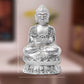 Diviniti 999 Silver Plated Buddha Idol for Home Decor Showpiece (14 X 7.5 CM)