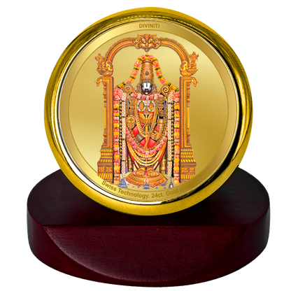 Diviniti Padmavathi Balaji Idol for Car Dashboard, Table Decor, office | MCF 1C Gold