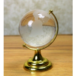 Ratnatraya Feng Shui Crystal Globe for Career Success, Financial Luck and Business Growth | Vastu Remedy Table/Desk Decor For Office and Home