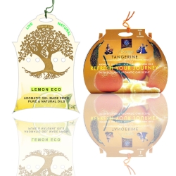 Diviniti Lemon Eco And Tangerine Fragnance Car Air Freshner Combo Set Of 2 Pcs