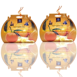 Diviniti Tangerine Fragnance Car Air Freshner Combo Set Of 2 Pcs