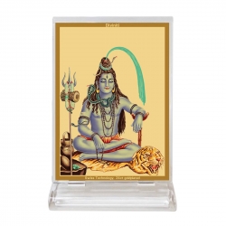 Diviniti Acrylic Car Frame Gold Plated Normal Foil Sitting Shiva (ACF-3)
