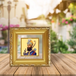 Diviniti Double Glass Photo Frame Gold Plated Normal Foil Guru Gobind Singh (DGF-1A)