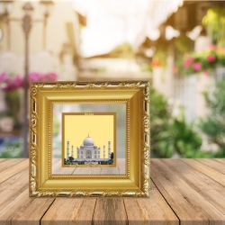 Diviniti Double Glass Photo Frame Gold Plated Normal Foil Taj Mahal (DGF-1A)