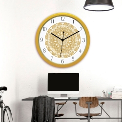 Diviniti Mughal Design Numaric Dial Analog Wall Clock Gold