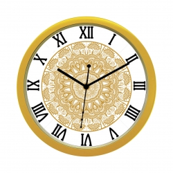 Diviniti Mughal Design Roman Dial Analog Wall Clock Gold